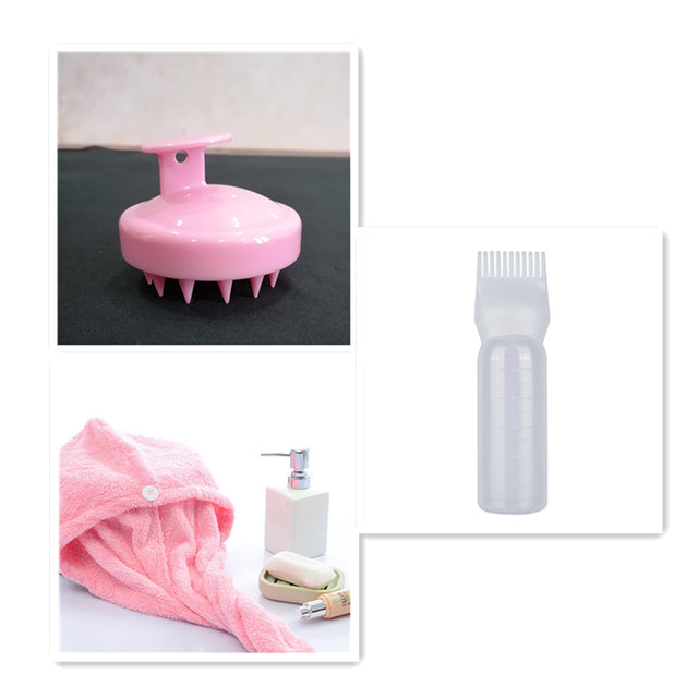 Cepillo de silicona para champú y cuero cabelludo