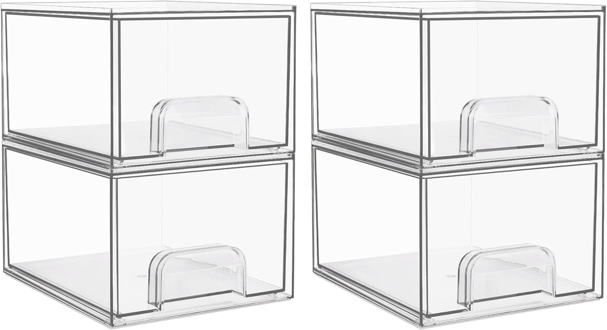 Cajones organizadores transparentes apilables · Acrílico