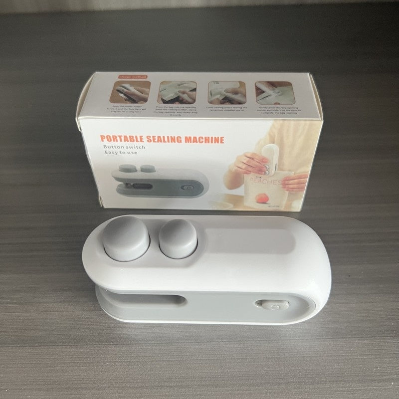Imagen del producto: Mini sellador térmico de bolsas 2 en 1 · Recargable USB