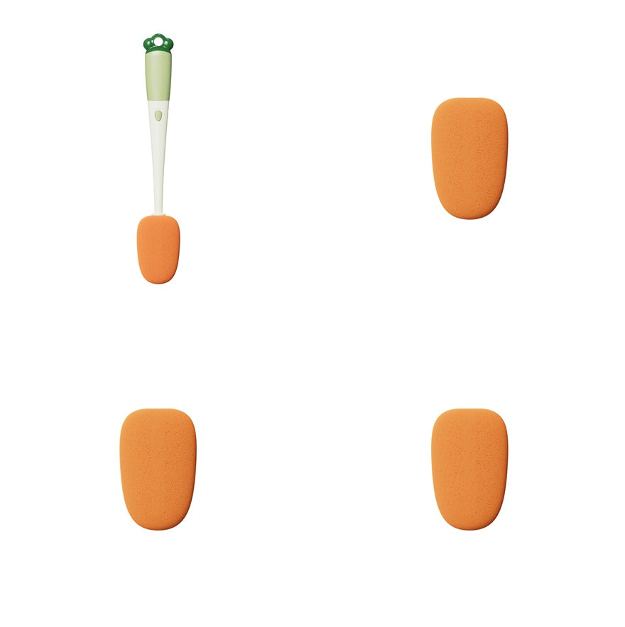 Imagen del producto: Cepillo 3 en 1 para vasos y biberones · Diseño zanahoria