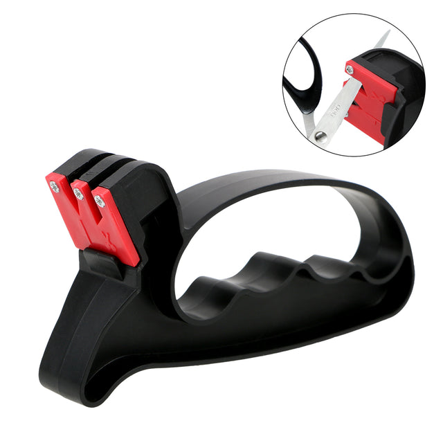 2-in-1 manual knife and scissors sharpener