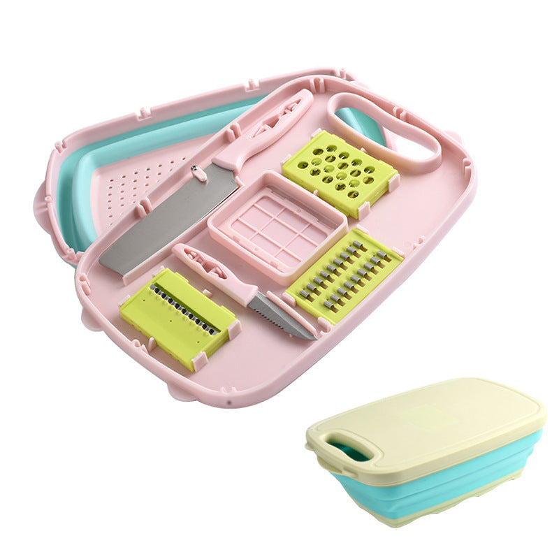Imagen del producto: Tabla de cortar plegable multifunción con escurridor