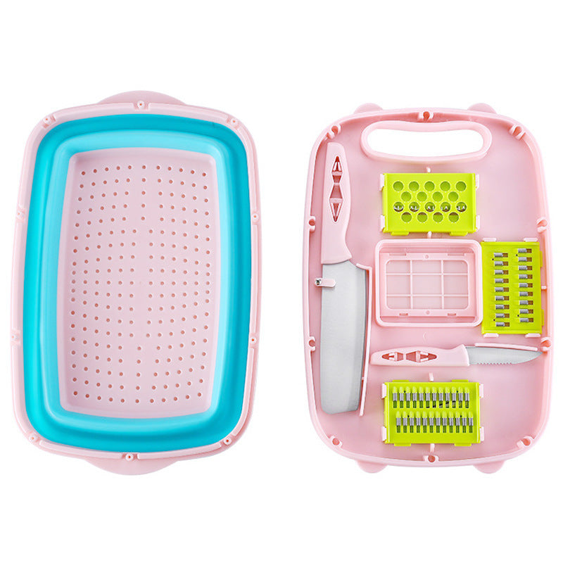 Imagen del producto: Tabla de cortar plegable multifunción con escurridor