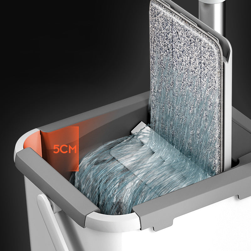 Fregona plana con escurridor y cubo · Microfibra